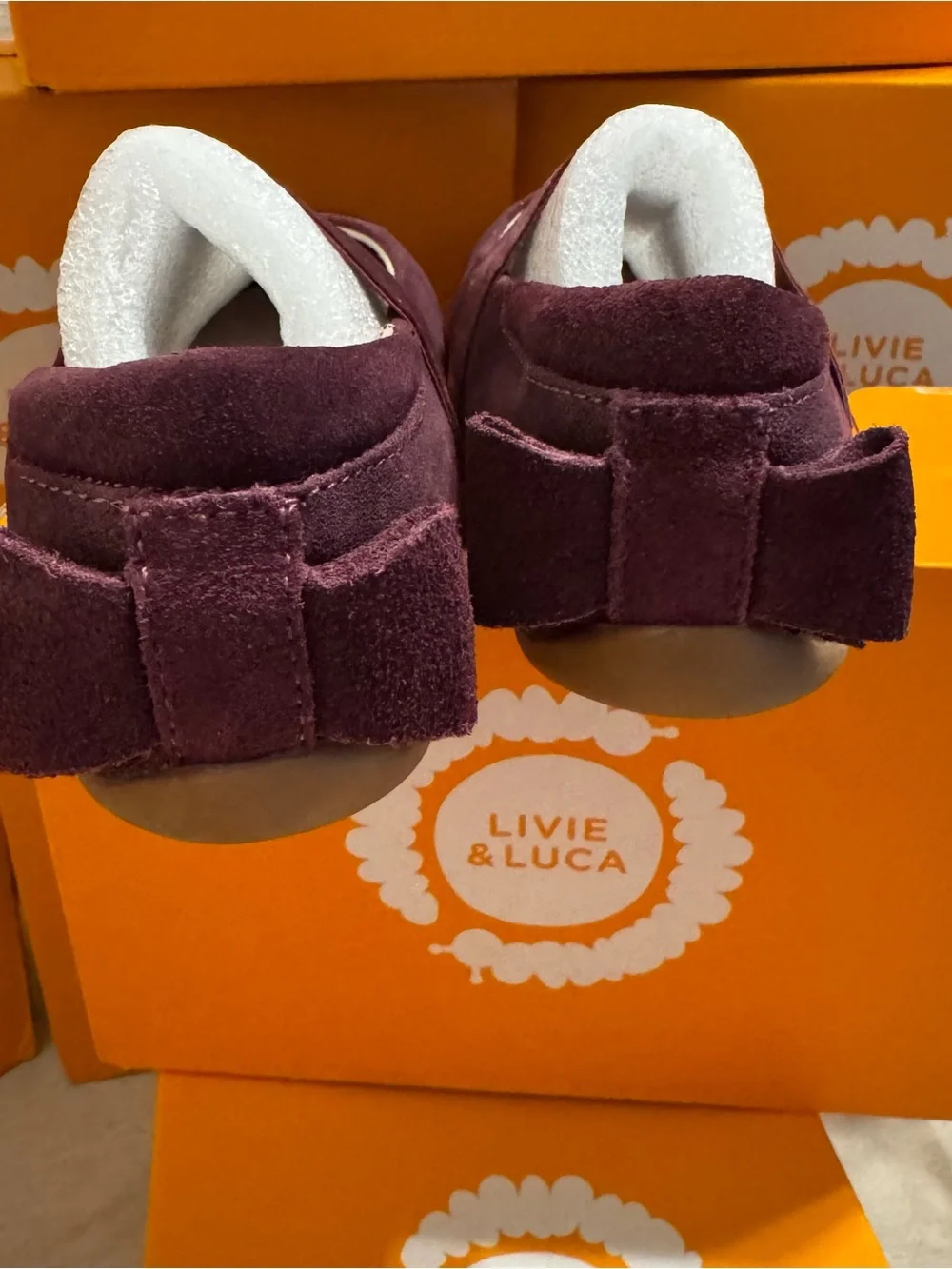 Livie & Luca Aria Ballet Flats -Burgandy Shimmer (Size 9) EUC With Box